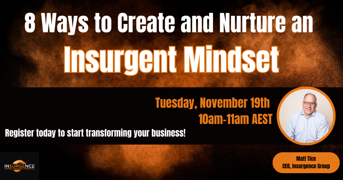 Webinar on building an insurgent mindset for business transformation